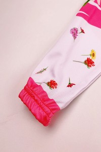 Personal Design Pink Long Sleeve Cycling Shirt Custom Zip-Up Printed Cycling Shirt Cycling Shirt Specialty Store SKCSCP023 back view